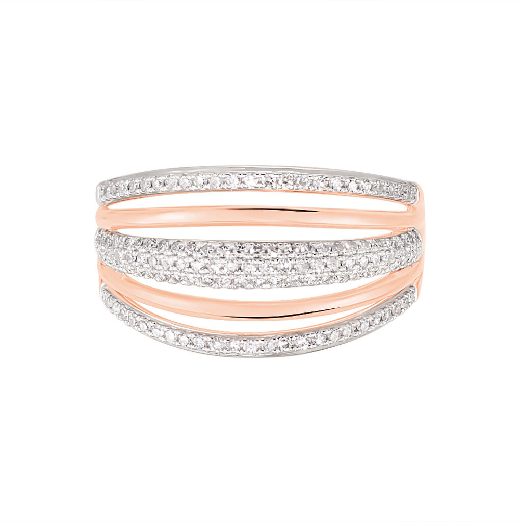 Damen Ring Rosegold 750 Diamant 0,33ct  - Ringe mit Stein Damen | OROVIVO