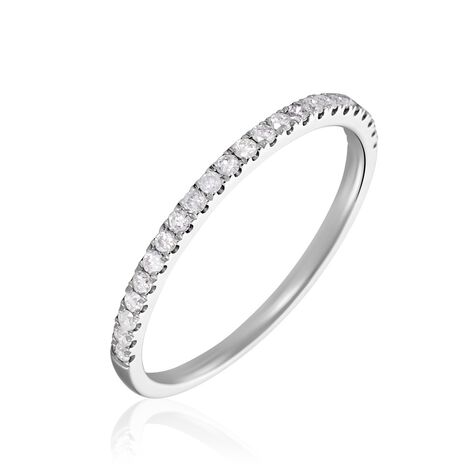 Damenring Weißgold 375 Diamanten 0,18ct  - Eheringe mit Stein Damen | OROVIVO