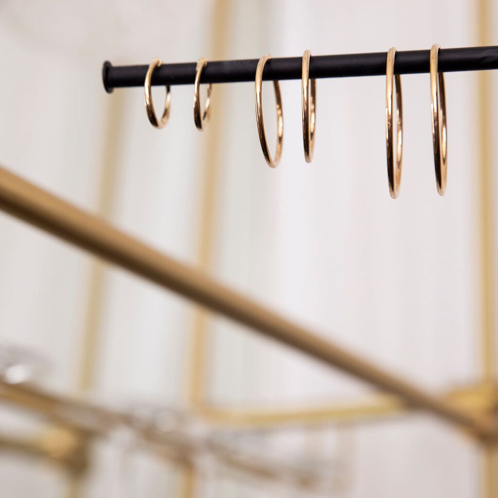 KRIM Damen Creolen Gold 585 (14 Karat) B 2 mm