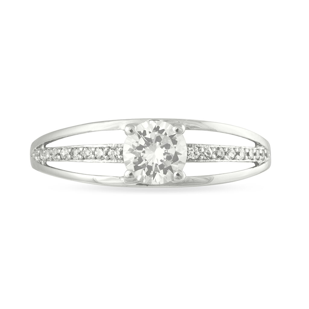 Bague Nevae Or Blanc Oxyde De Zirconium - Spannringe Damen | OROVIVO
