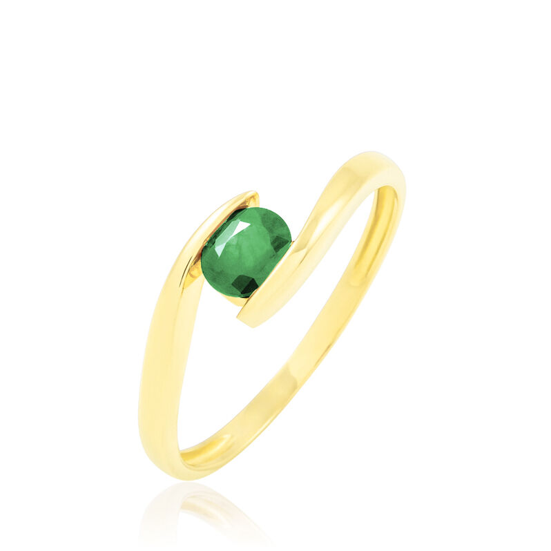 Bague Camilia Or Jaune Emeraude - Spannringe Damen | OROVIVO