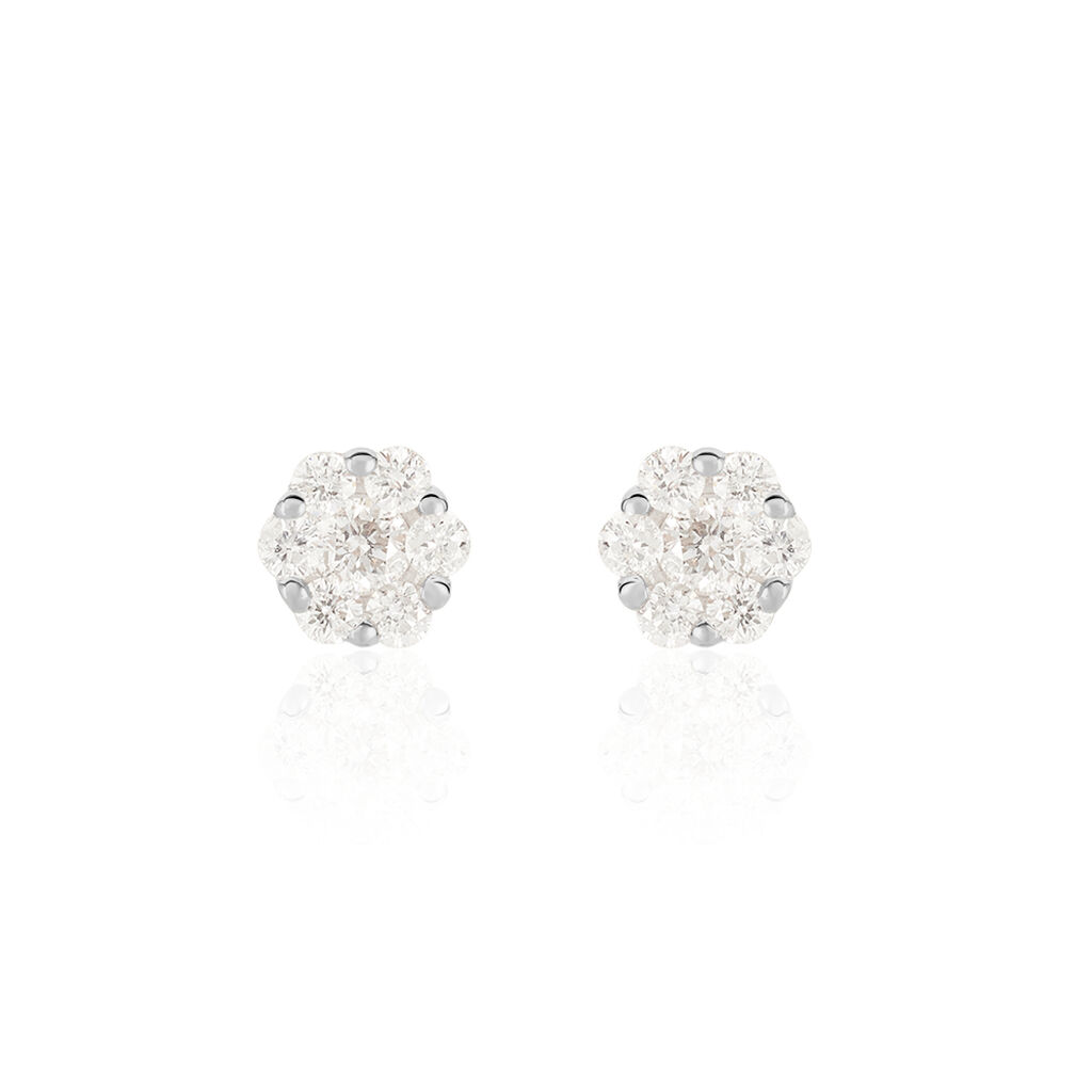 Damen Ohrstecker Weißgold 375 Diamant 0,21ct Merula  - Ohrstecker Damen | OROVIVO