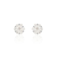Damen Ohrstecker Weißgold 375 Diamant 0,21ct Merula 