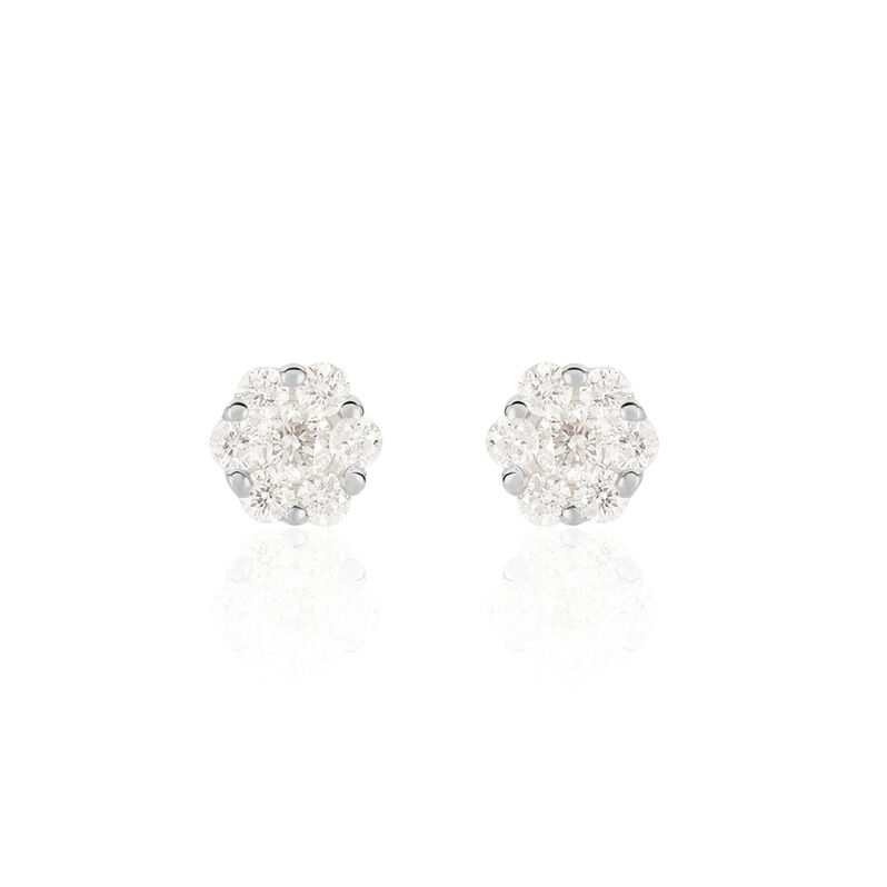 Damen Ohrstecker Weißgold 375 Diamant 0,21ct Merula  - Ohrstecker Damen | OROVIVO