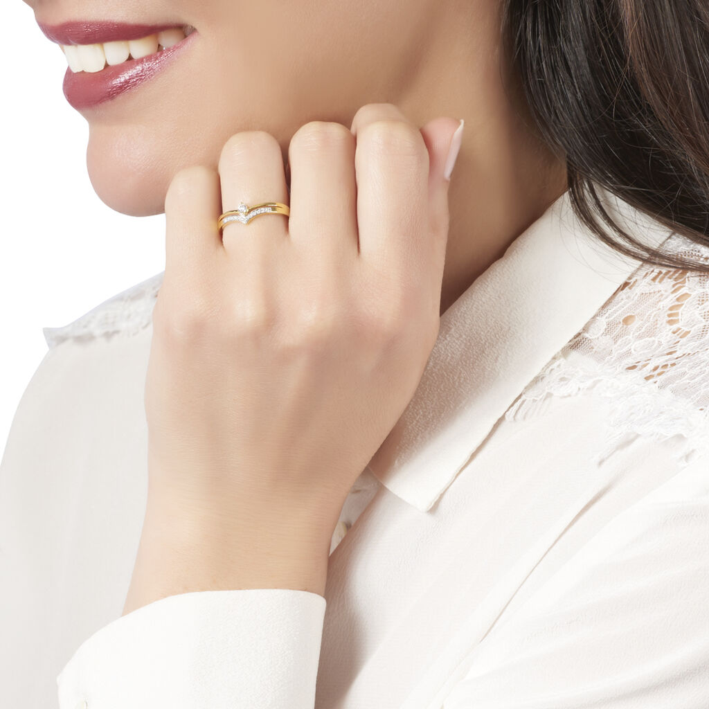 Bague Anaise Or Jaune Ailes De Mouette - Spannringe Damen | OROVIVO