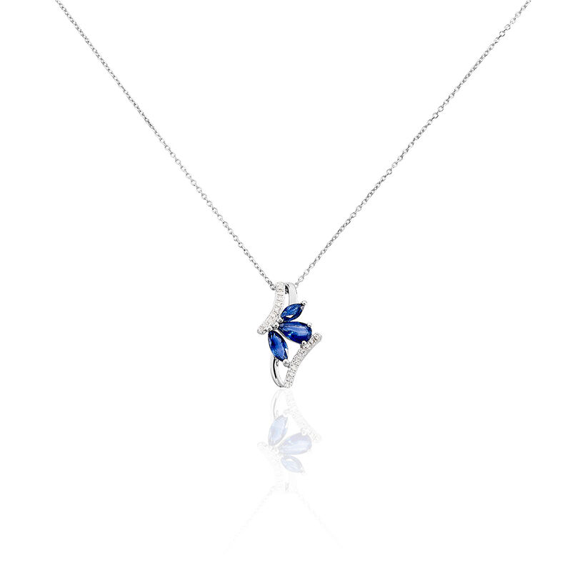 Collier Or Blanc Anae Saphir - Spannringe Damen | OROVIVO