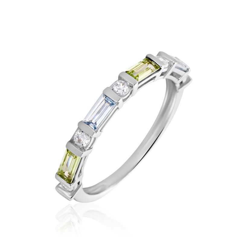 Liberta Damen Ring Wei&szlig;gold 375 (9 Karat) Topas Himmelblau 0,21 ct - Ringe mit Stein Damen | OROVIVO