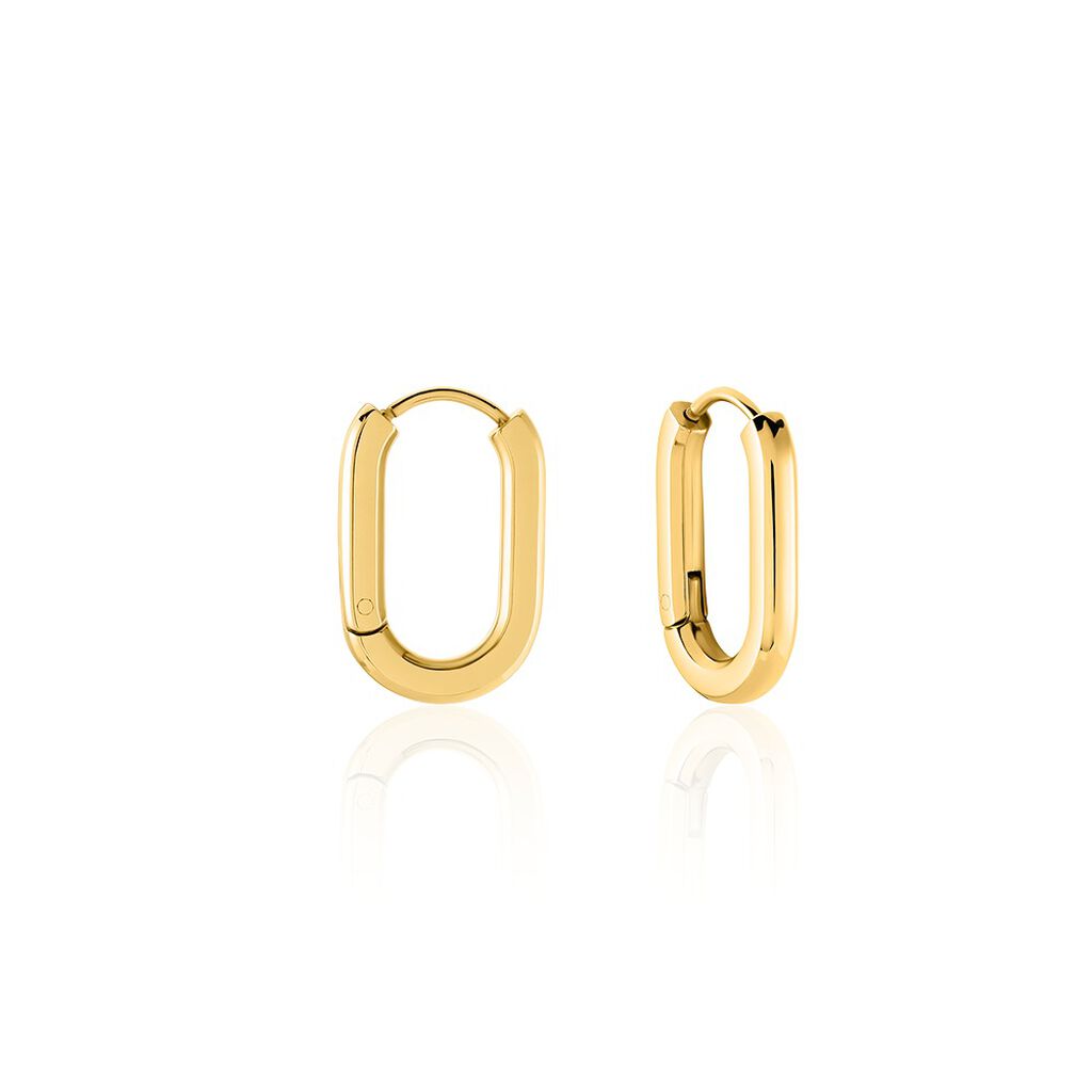 Damen Creolen Edelstahl vergoldet Ohne Stein Sarahi 21,00mm  - Sommerschmuck Damen | OROVIVO