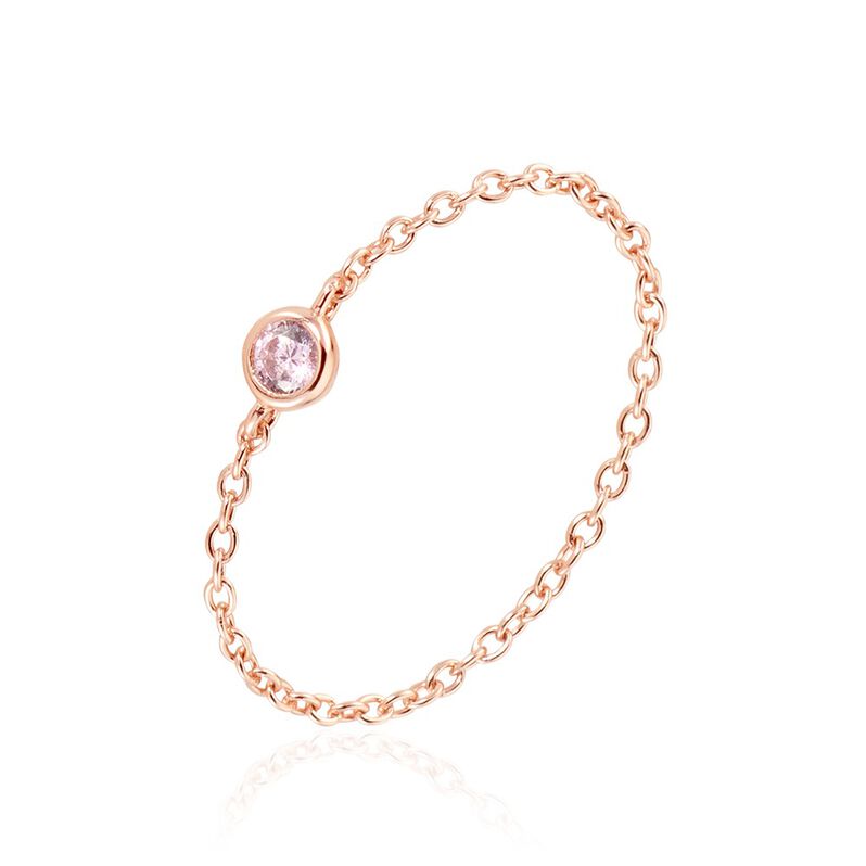Bague Madalyn Argent Rose Oxyde De Zirconium - Spannringe Damen | OROVIVO