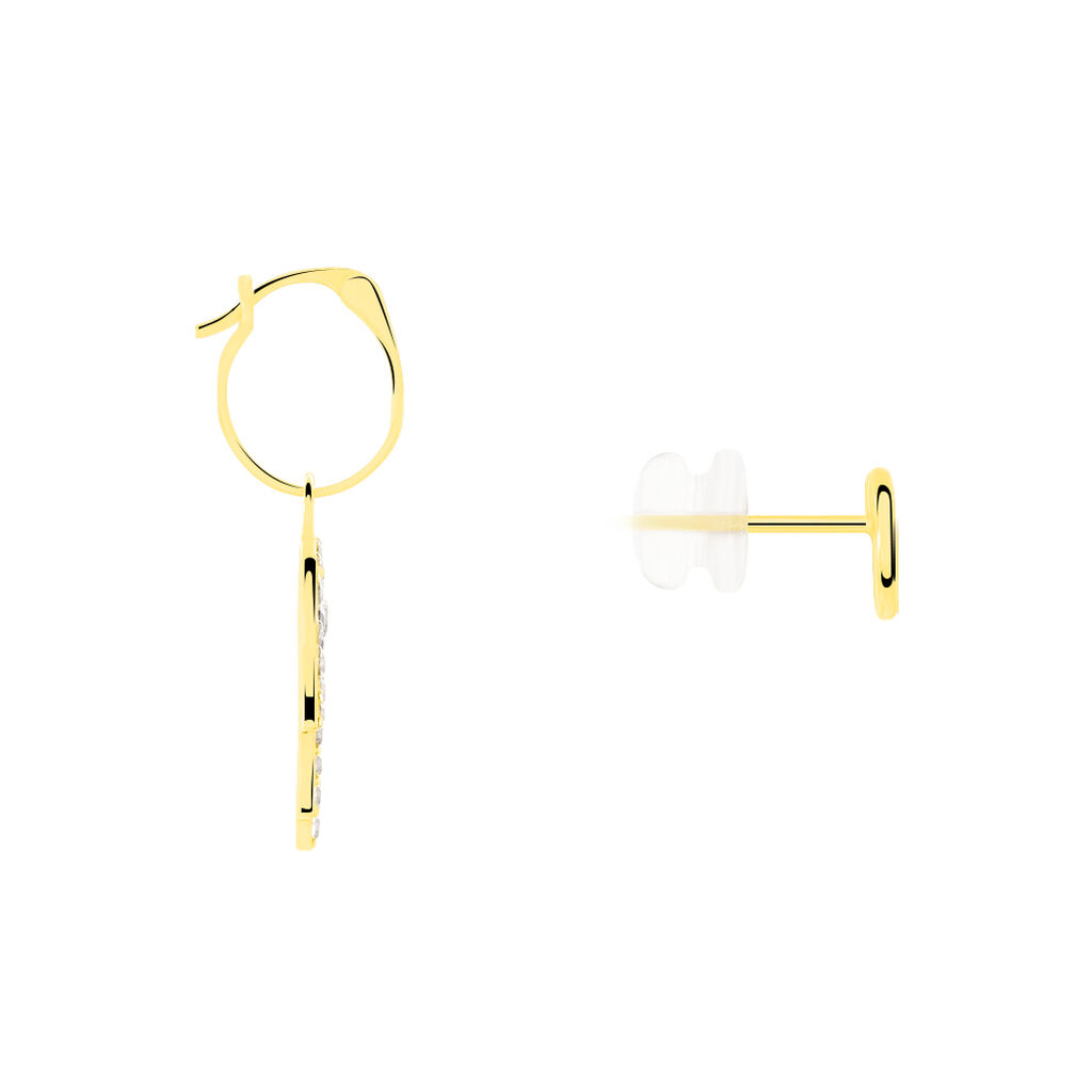 Boucles D'oreilles Or Jaune Belkiz Asyme - Spannringe Damen | OROVIVO