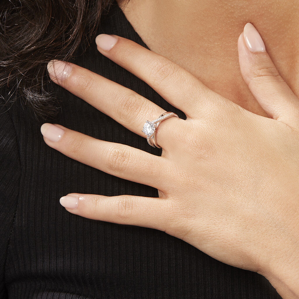 Damen Ring Silber 925 Zirkonia 1,60mm  - Verlobungsringe Damen | OROVIVO