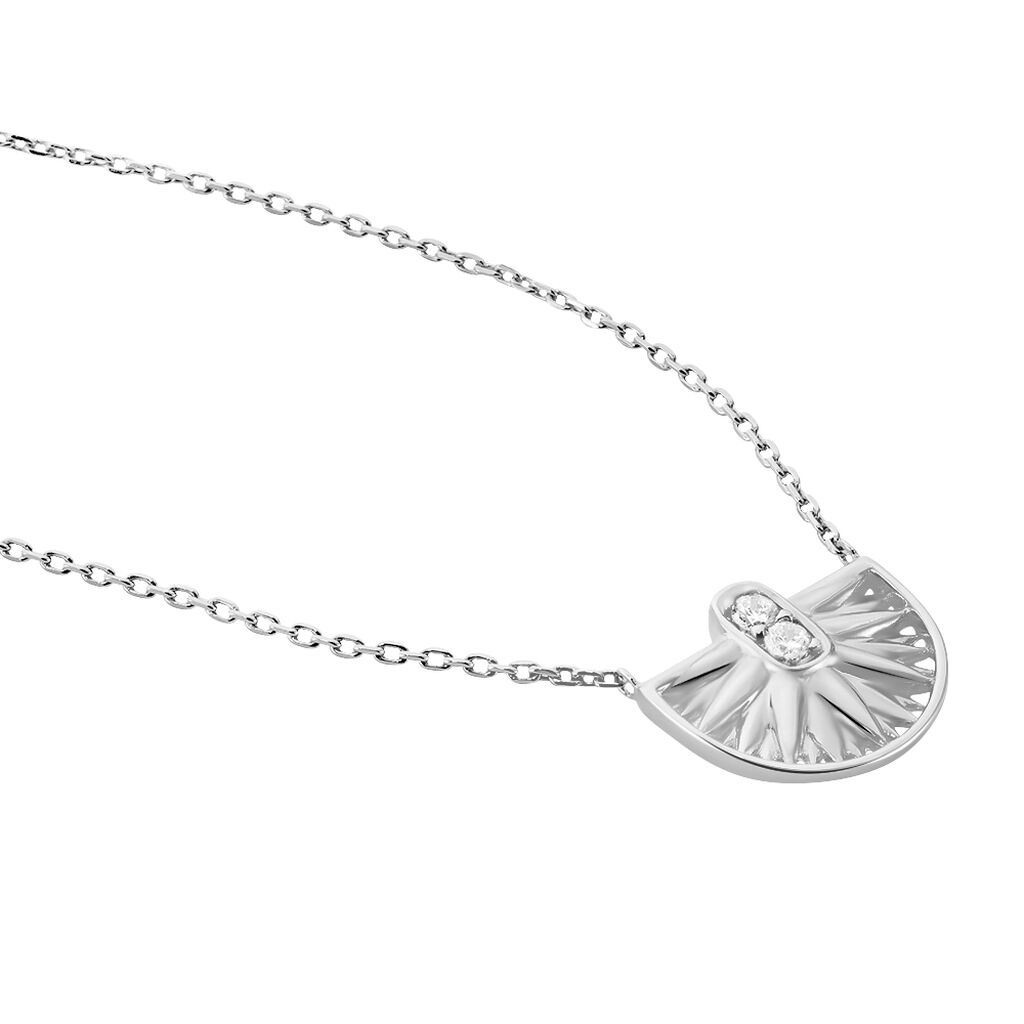 Collier Argent Rhodie Rayane Feuille De  - Spannringe Damen | OROVIVO