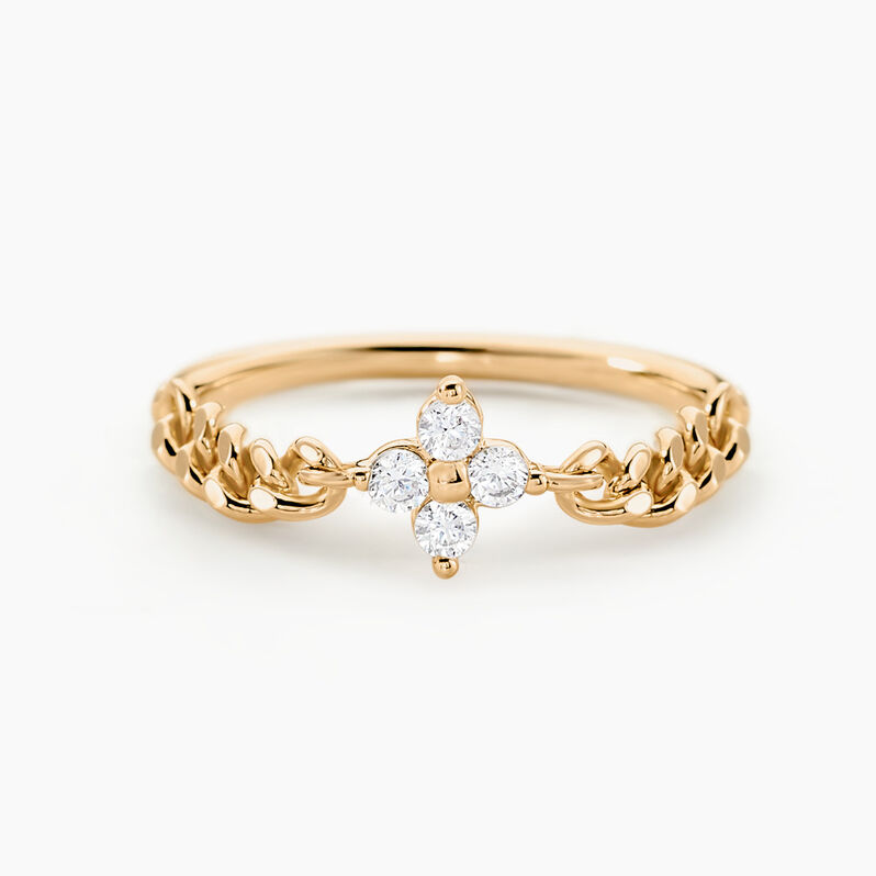 Bague Yoana Plaque Or Jaune Oxyde De Zirconium - Spannringe Damen | OROVIVO