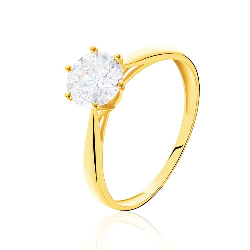 KRAPPE 6 Damen Ring Gold 375 (9 Karat) Zirkonia Wei&szlig; 2,35 ct - Verlobungsringe Damen | OROVIVO