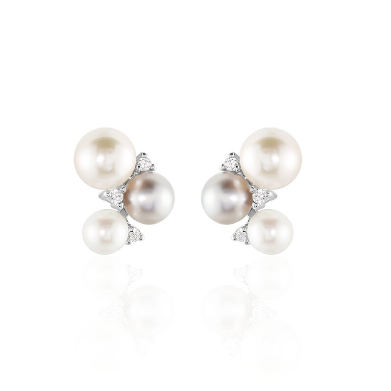 DEBBY Damen Ohrstecker Silber 925 Zuchtperle Perlmutt - Ohrstecker Damen | OROVIVO