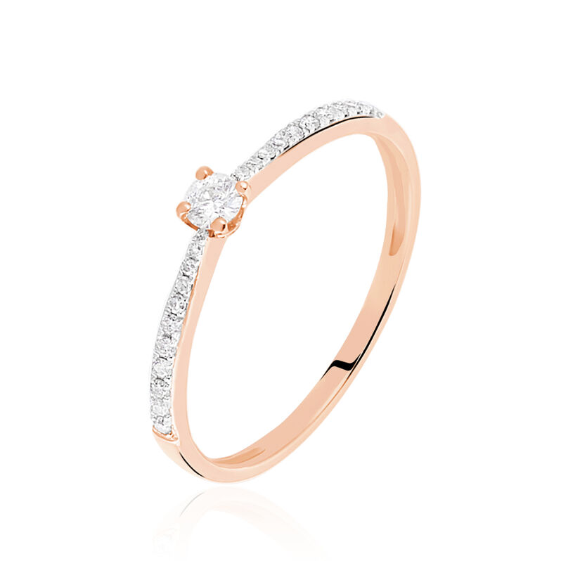 Bague Solitaire Hemera Or Rose Diamant - Spannringe Damen | OROVIVO