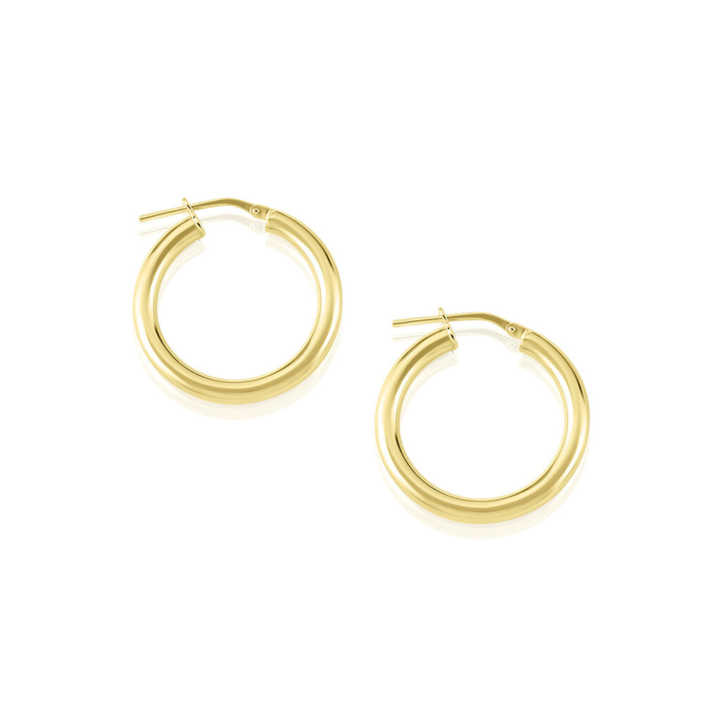 JOLANDA Damen Creolen Silber vergoldet 925, Creolen ohne Stein