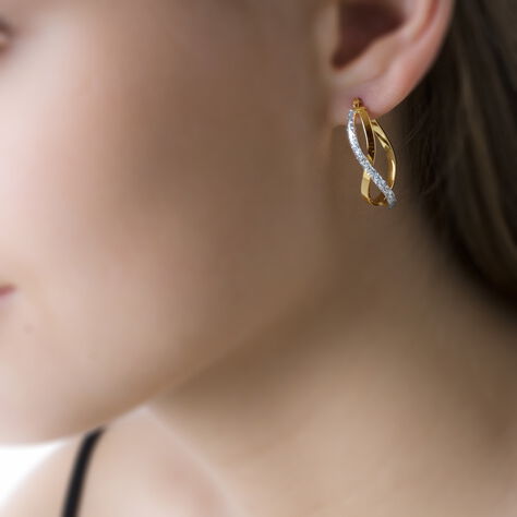Damen Creolen Gold 375 Bicolor - Creolen Damen | OROVIVO