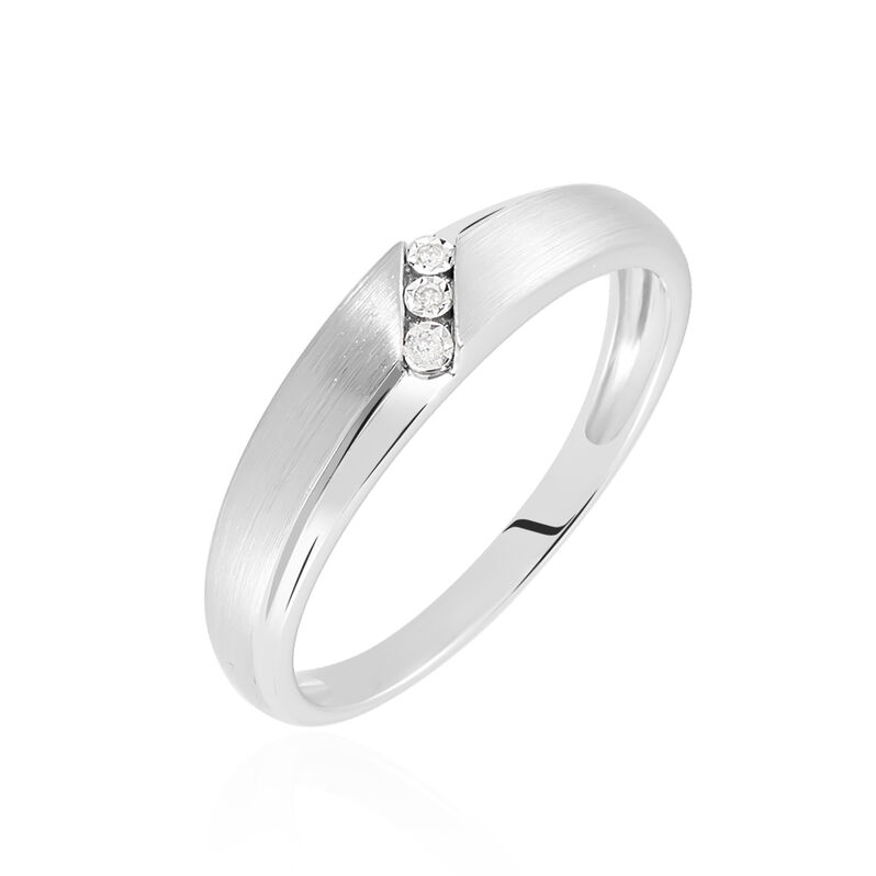 Damen Ring Weißgold 375 Diamant 0,01ct Mata  - Eheringe mit Stein Damen | OROVIVO