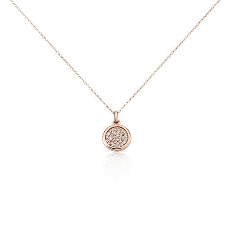 Damen Collier Silber rosevergoldet 925 Zirkonia Vanilla 2 - Halsketten Damen | OROVIVO