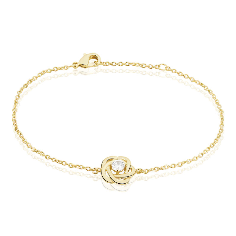 Bracelet Plaque Or Djanaelle Motif Nœud - Spannringe Damen | OROVIVO