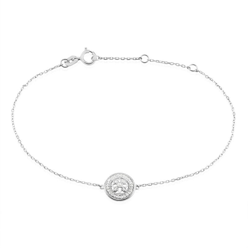 Bracelet Or Weiss Elfidiane Cercle Fleur - Spannringe Damen | OROVIVO