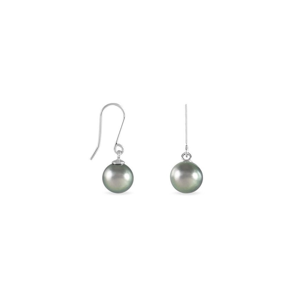 Boucles D'oreilles Or Gris  Et Perle - Spannringe Damen | OROVIVO