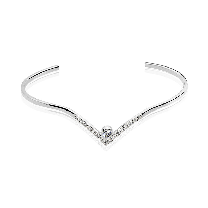 Bracelet Jonc Emy Argent Rhodie - Spannringe Damen | OROVIVO