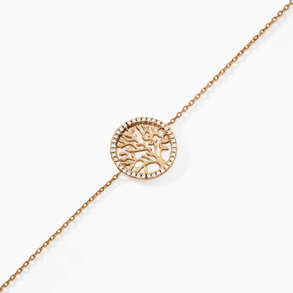 Bracelet Plaque Or Jaune Theolina Oxydes - Spannringe Damen | OROVIVO