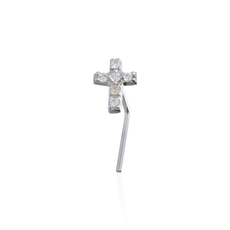 Piercing Naso Bon Ton Oro Bianco Cubic Zirconia - Spannringe Damen | OROVIVO