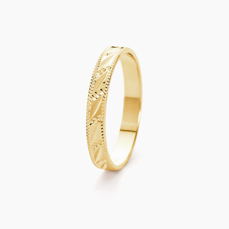 Alliance Eucleia Fantaisie Ruban Plat Or Jaune - Spannringe Familie | OROVIVO