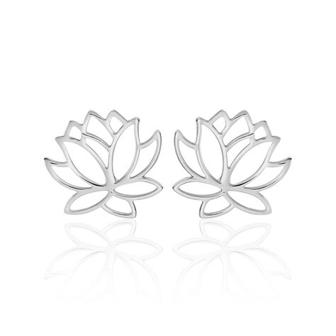 Damen Ohrstecker Silber 925 Rhodiniert Lotus - Ohrstecker Damen | OROVIVO
