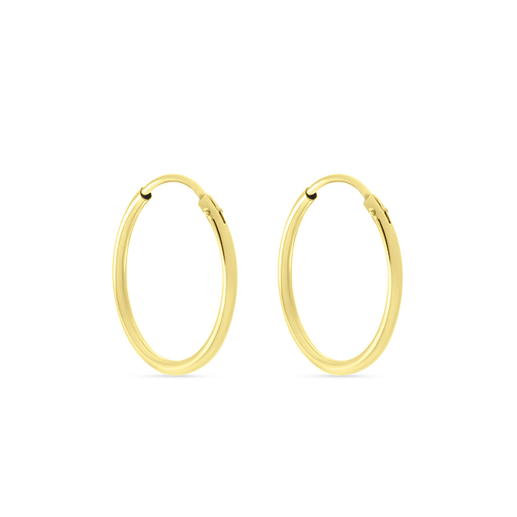 FENIA Damen Creolen Gold 375 (9 Karat)