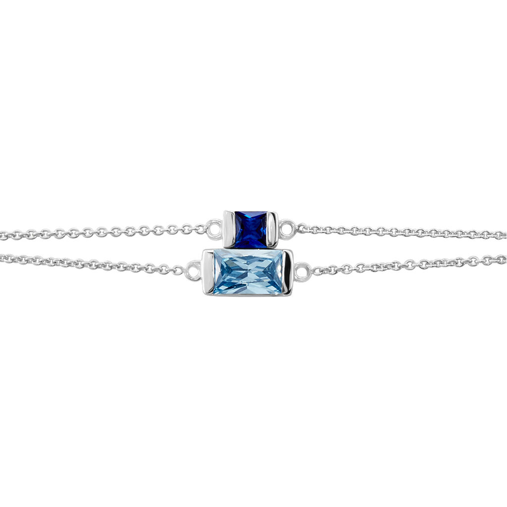 Damen Armband Silber Silber 925 Zirkonia Himmelblau Veronika 1,00mm  - Armbänder Damen | OROVIVO
