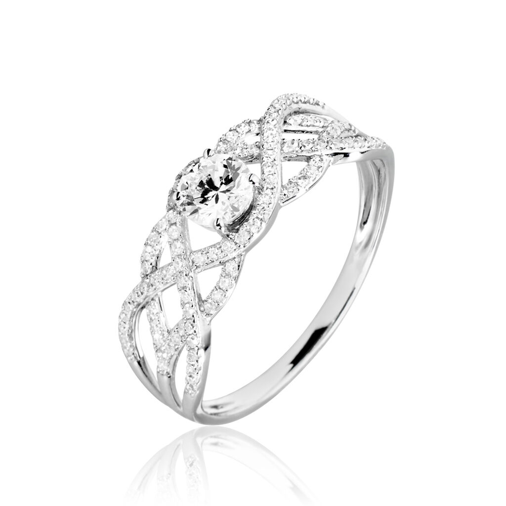 Solitaire Or Weiss Liora Diamant - Spannringe Damen | OROVIVO