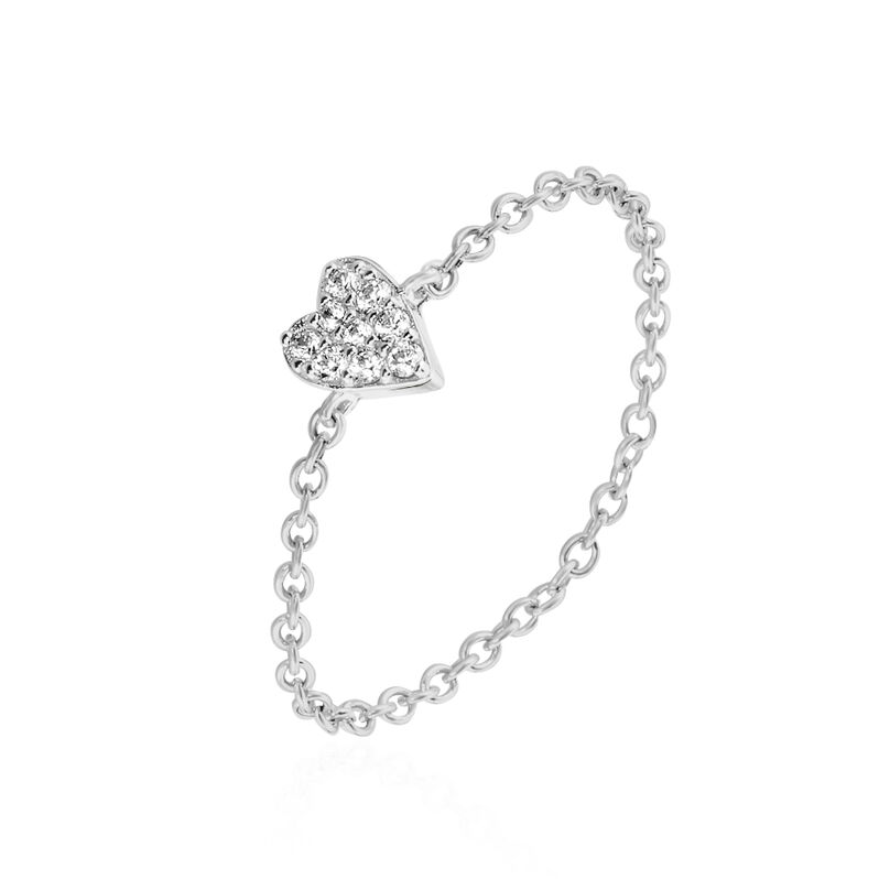 Bague Hetty Argent Blanc Oxyde De Zirconium - Spannringe Damen | OROVIVO