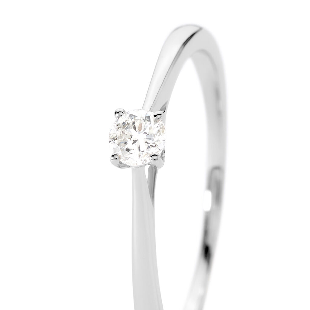 VICTORIA Damen Ring Wei&szlig;gold 585 (14 Karat) Diamant Wei&szlig; 0,16 ct