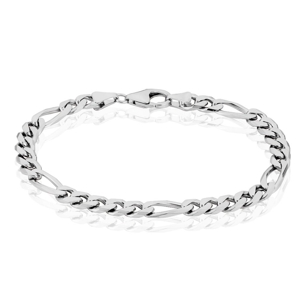 FIGARO S 6 Herren Armkette Silber 925 Rechteckig B 6 mm, Armkette ohne Stein