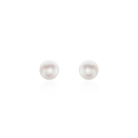 Damen Perlenohrringe Gold 375 Zuchtperle 5-5,5mm - Ohrstecker Damen | OROVIVO