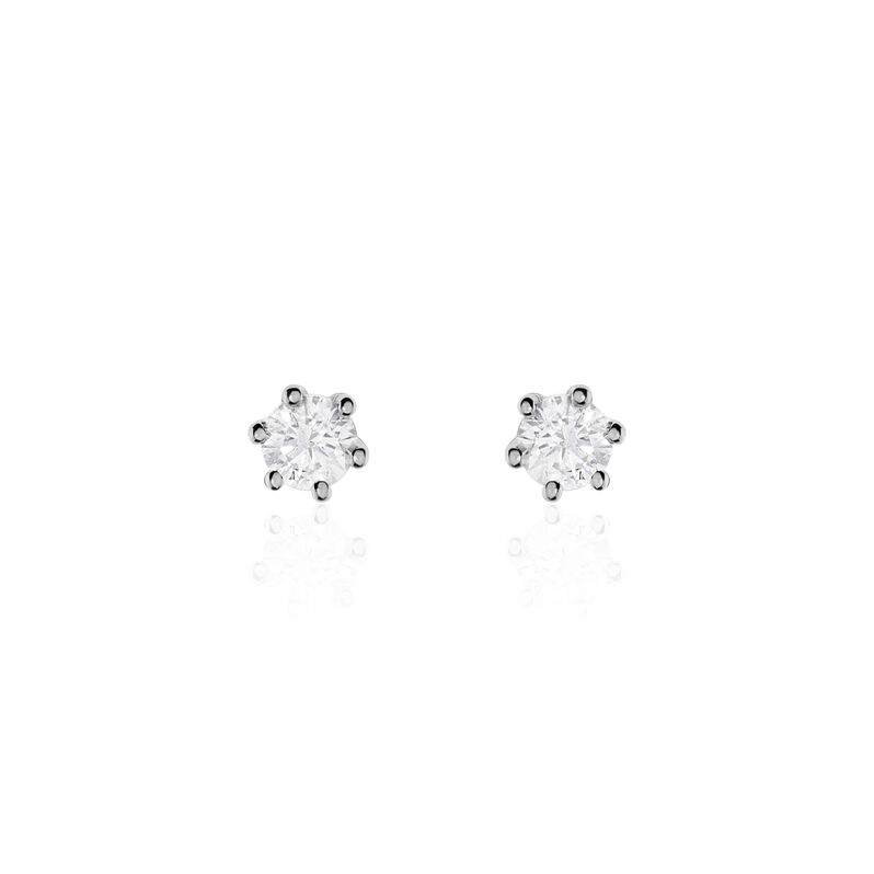 Damen Ohrstecker Weißgold 375 Diamant 0,1ct Rome  - Ohrstecker Damen | OROVIVO