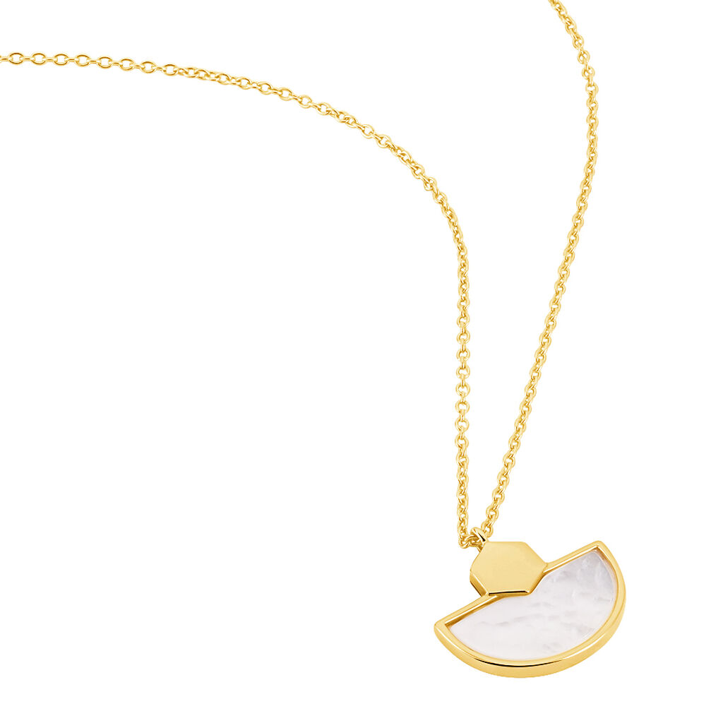 Damen Halskette Silber 925 Vergoldet Perlmutt - Halsketten Damen | OROVIVO