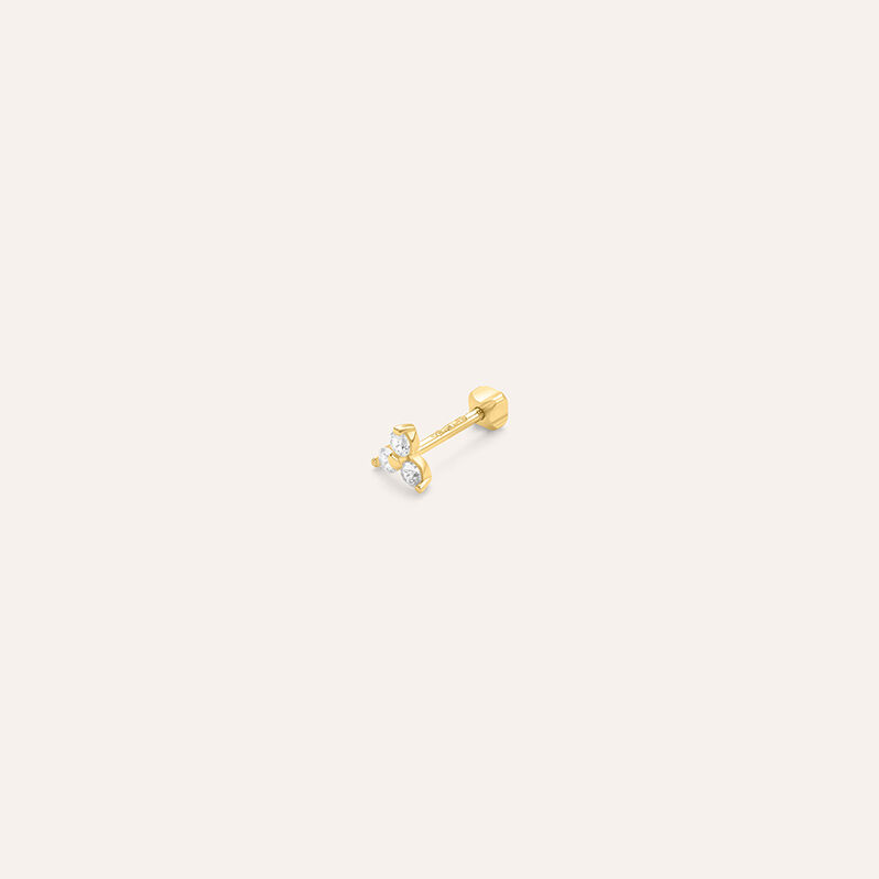 Piercing Orecchio Tragus Helix Conch Ear Shine Oro Giallo Cubic Zirconia - Spannringe Damen | OROVIVO