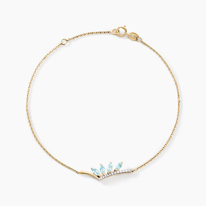 Bracelet Naveed Or Jaune Topaze Oxyde De Zirconium - Spannringe Damen | OROVIVO
