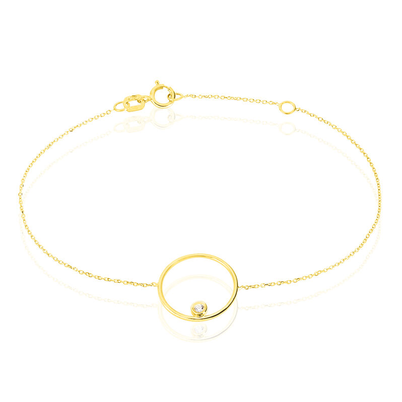 Bracelet Kimly Or Jaune Cercle Oxyde - Spannringe Damen | OROVIVO