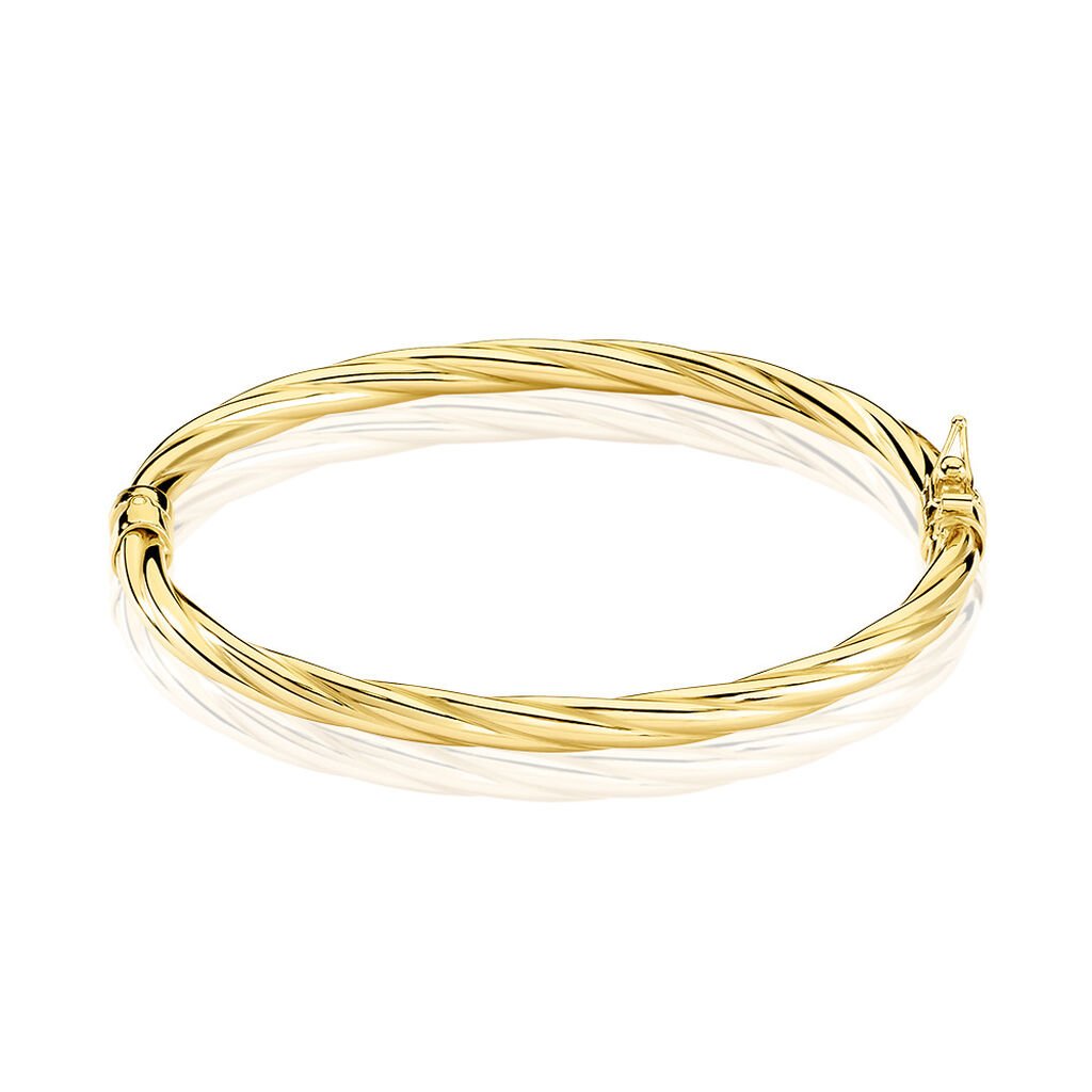 AUTUMN Damen Armreif / Armspange Silber vergoldet 925 B 6 mm