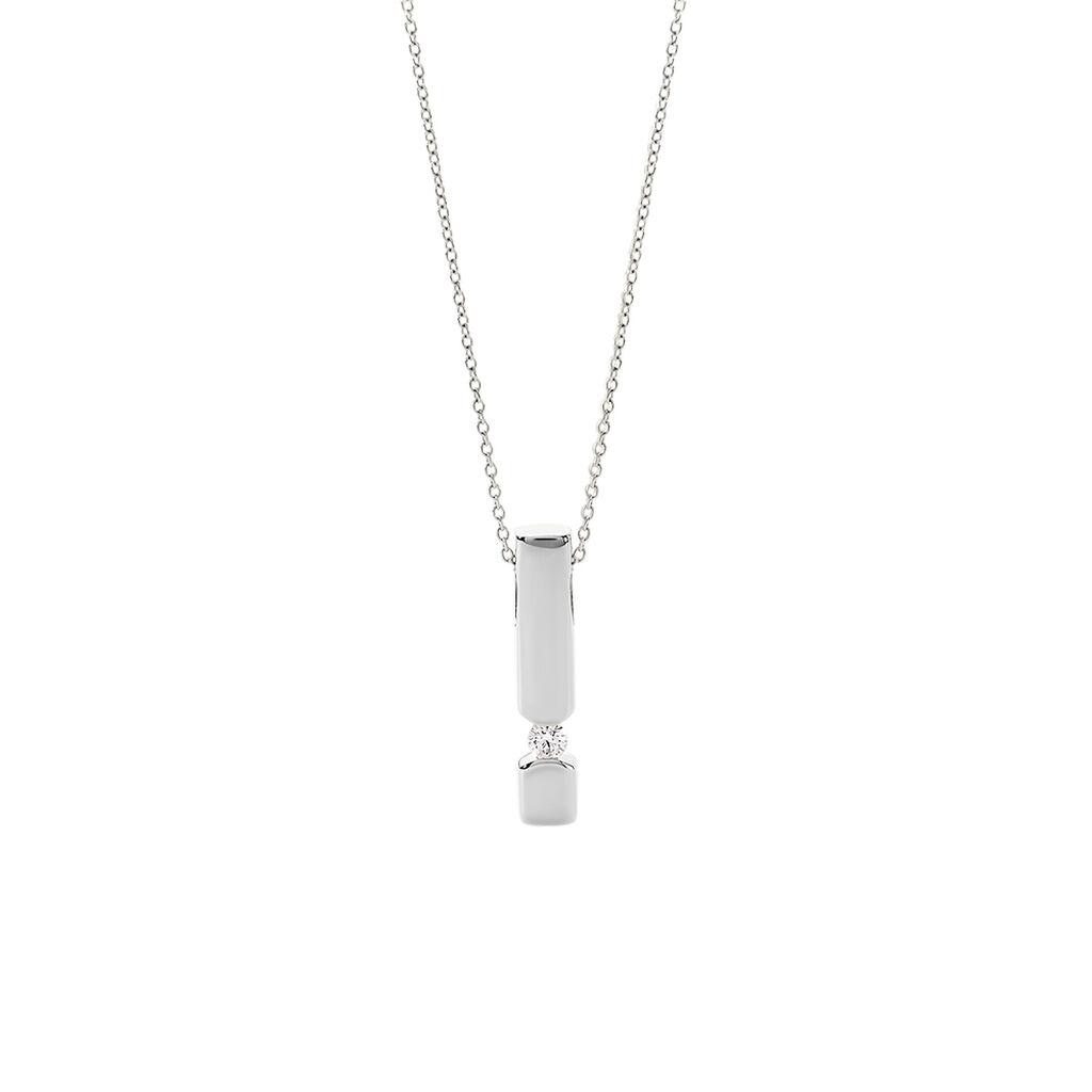 Damen Collier Weißgold 585 Rund Weiß Sanina 4,5cm - Halsketten Damen | OROVIVO