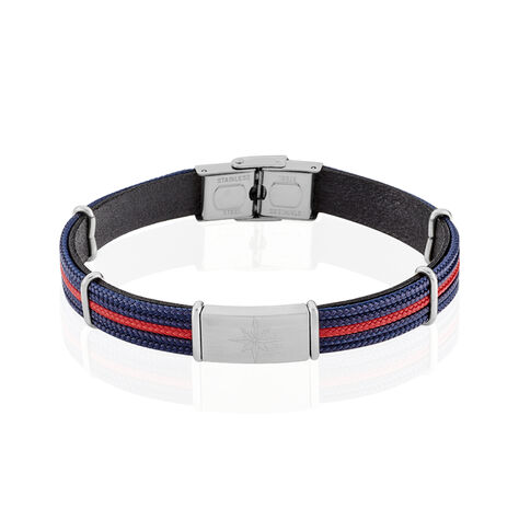 Herrenarmband Textil Leder Edelstahl Kompass - Armbänder Herren | OROVIVO