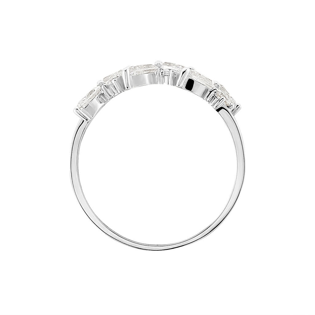 Bague Tamani Or Blanc Oxyde De Zirconium - Spannringe Damen | OROVIVO