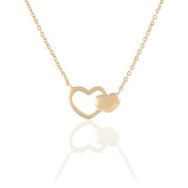 Damen Halskette Messing Gold 750 plattiert Herz - Herzketten Damen | OROVIVO