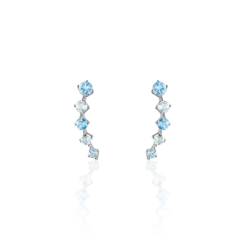 Boucles D'oreilles Or Weiss Julia - Spannringe Damen | OROVIVO
